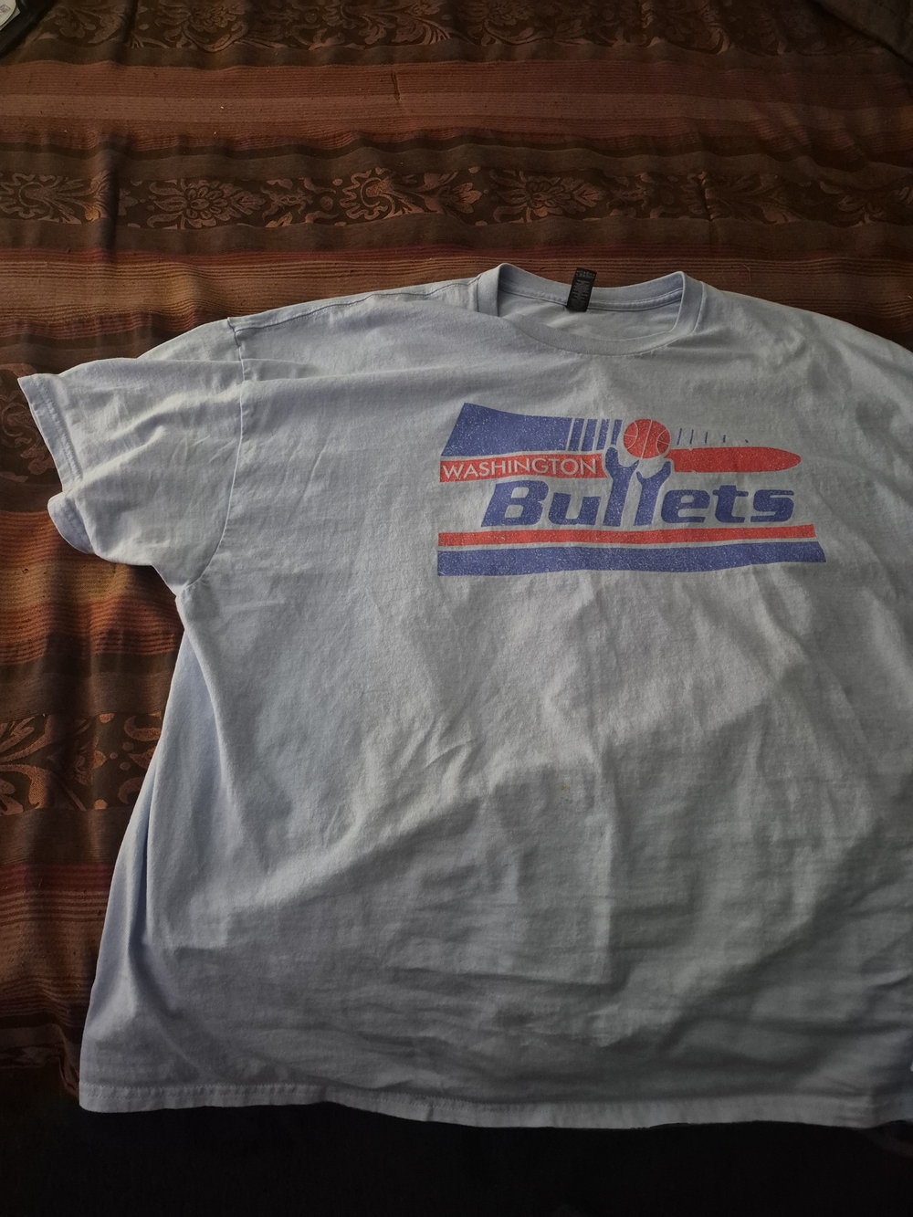 Gildan Light Blue Washington Bullets Logo Tee